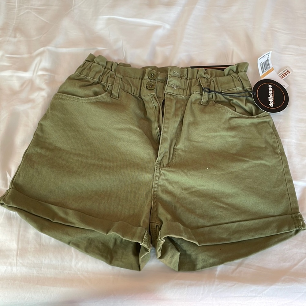 NWT Dollhouse paper bag high waist mom shorts size 7/8W - Picture 2 of 5